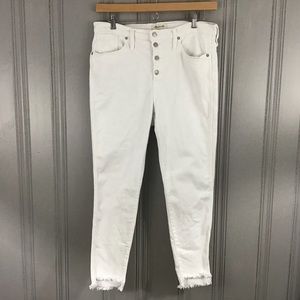 Madewell White 10” Skinny High Rise Jeans 32